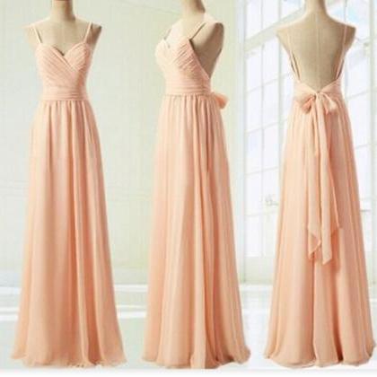 Stunning Spaghetti Straps Sweetheart Neck Chiffon Dresses Lemon