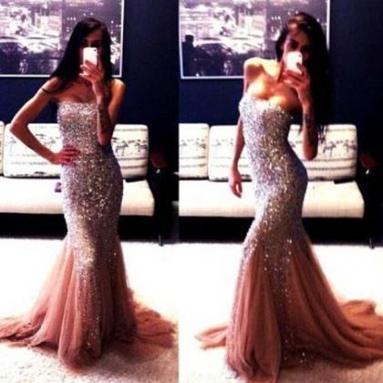 Sexy Mermaid Long Prom Dress With Beading Luxury..