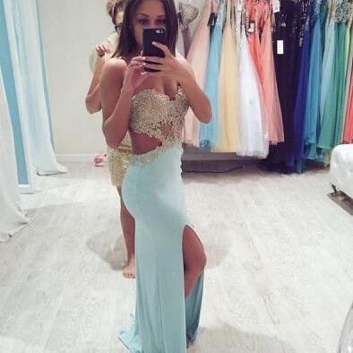 Sweetheart Sexy Backless Lace Prom Dresses Mermaid Evening Dress