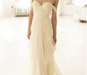 simple white colour gown